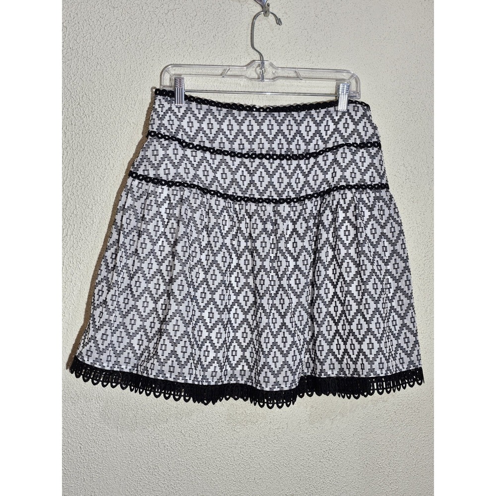 Rye Grass Skirt Sz 10Teired Short Ecru Flare Chiffon Lace Beachy Cottagecore‎